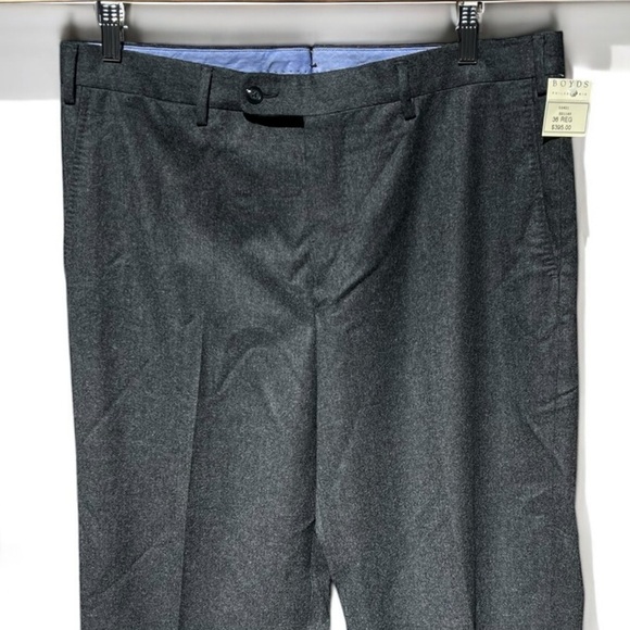 🌻NEW w.tags Vigano Gray Wool Straight Leg Flat Front Dress Pants Men's Size 36 - Picture 3 of 12
